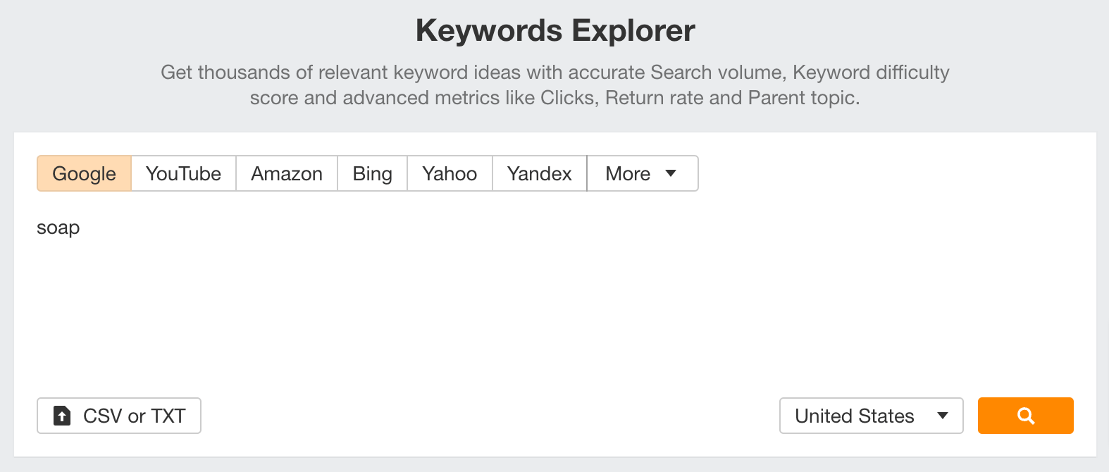 Inserting seed keywords