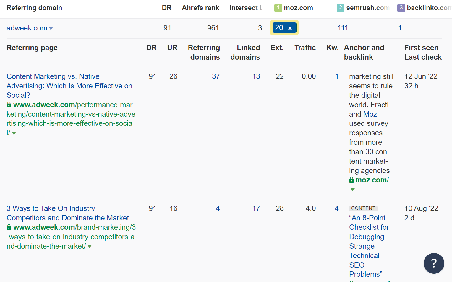 cliquez pour voir les liens individuels