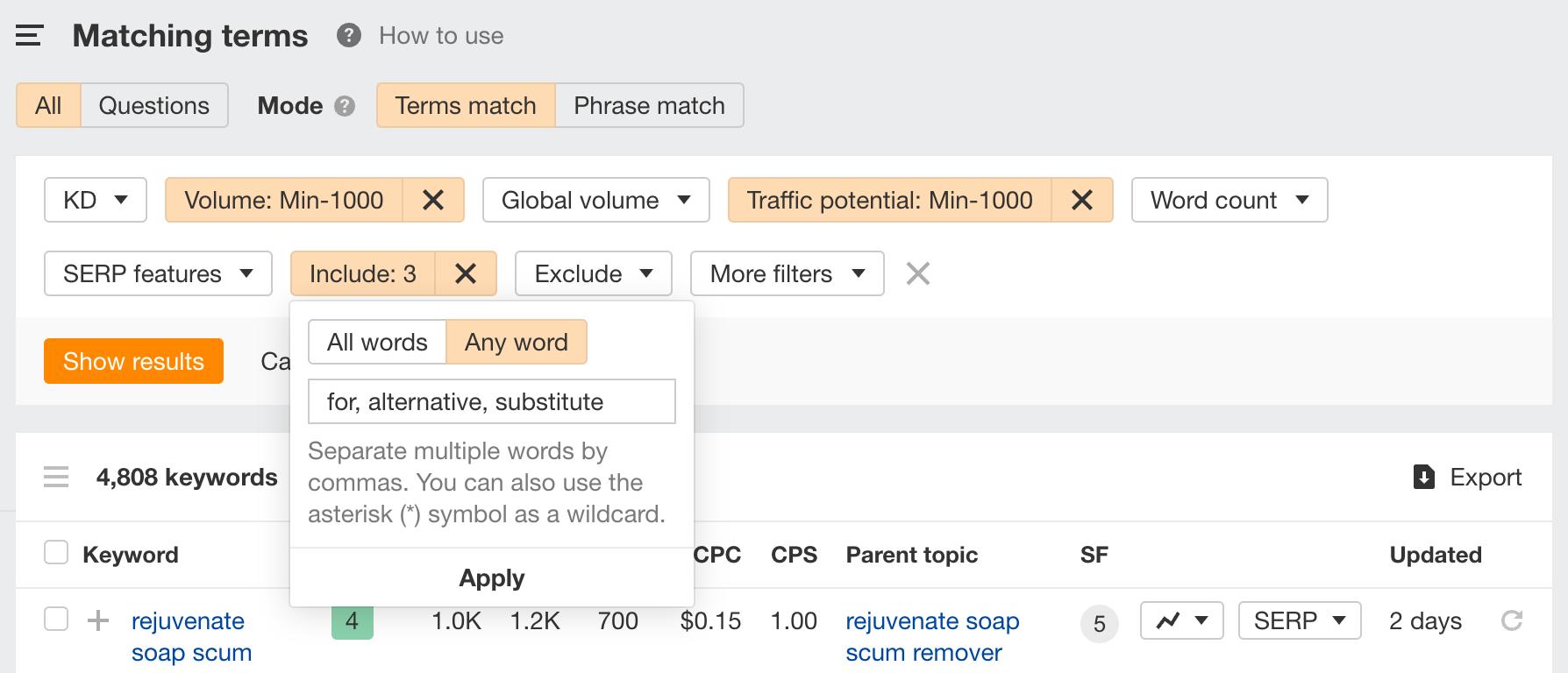 Adding modifier keywords