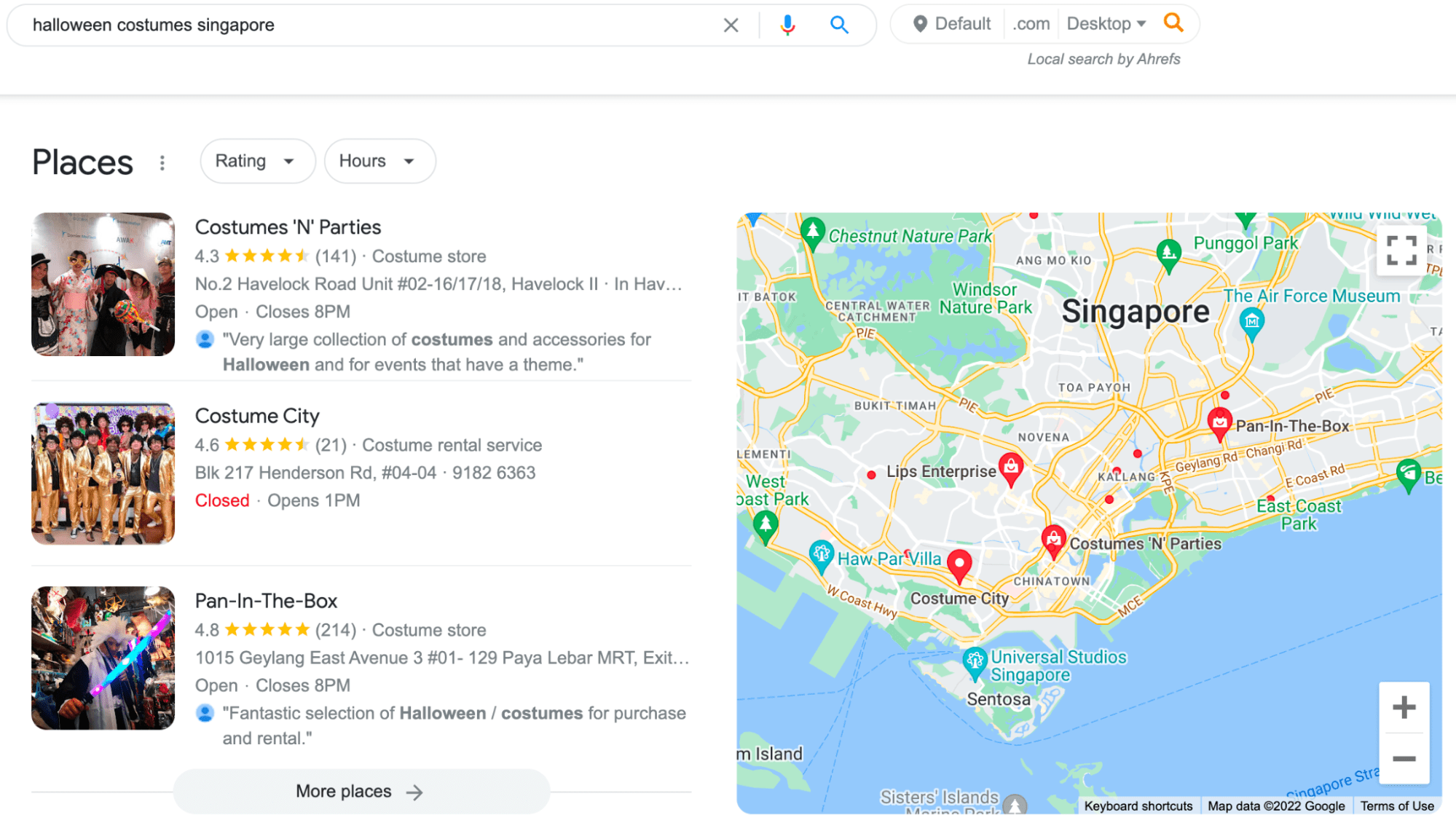 "Map pack" for the query, "halloween costumes singapore"