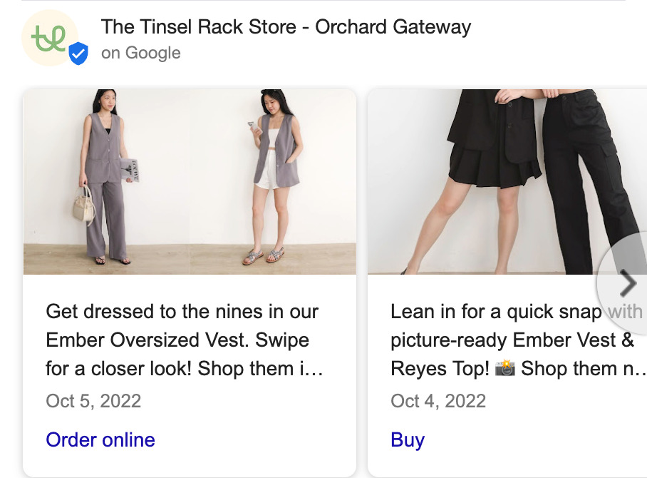 Google Business update from Tinsel Rack