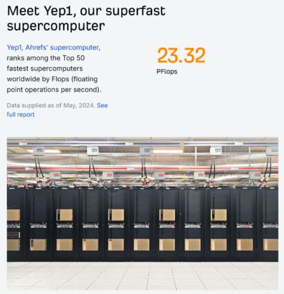 Ahrefs has the 34th fastest supercomputer in the world