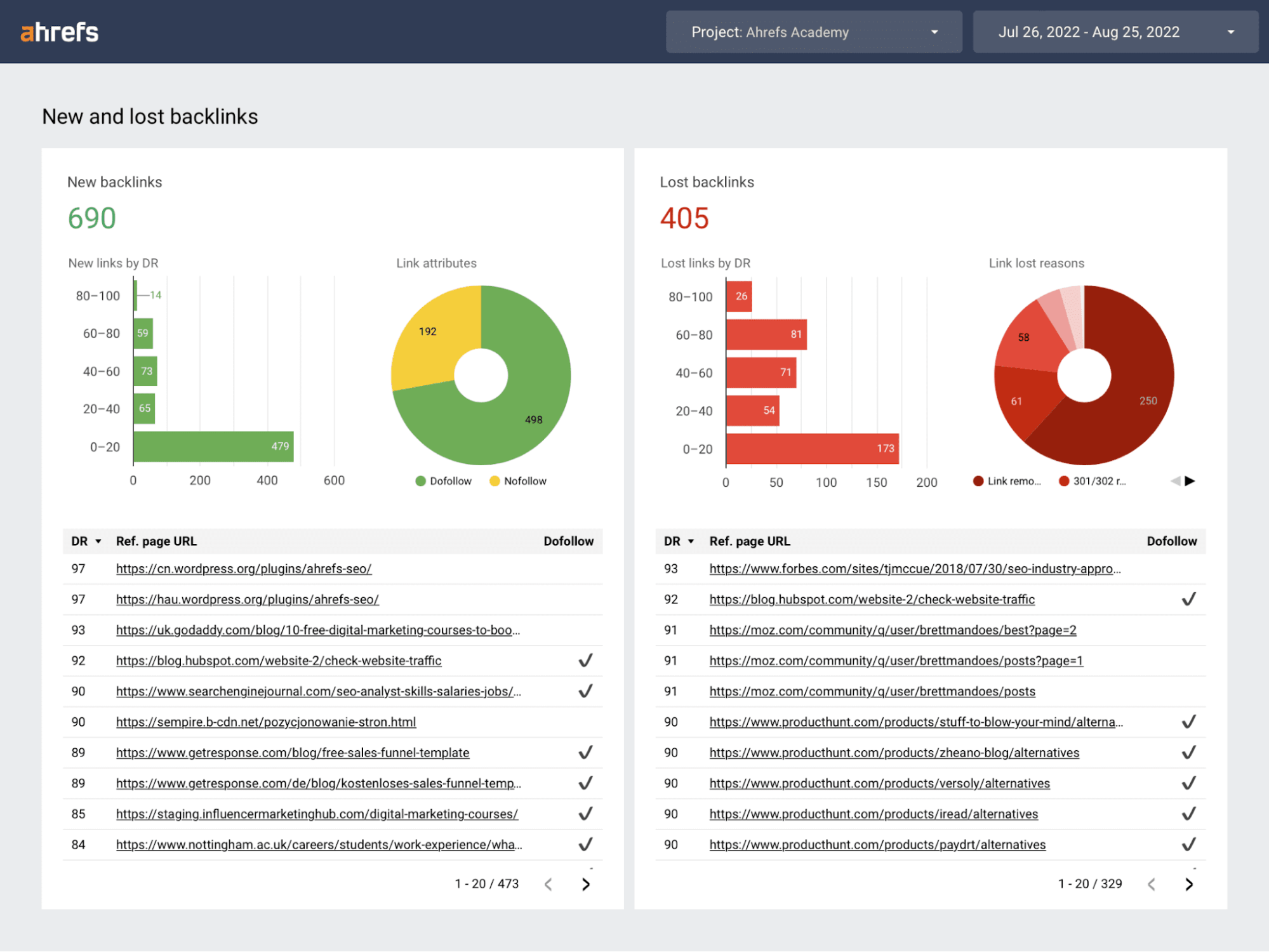 Looker Studio report example
