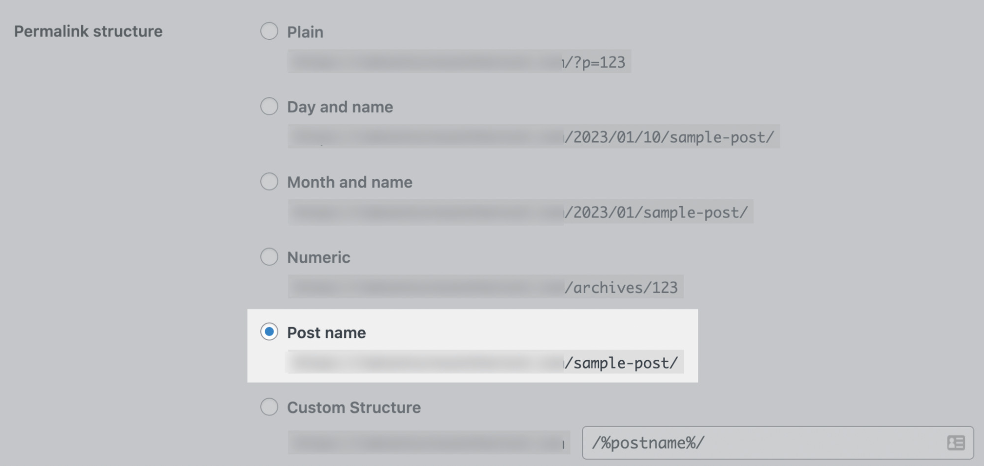 How to use WordPress' permalink structure settings