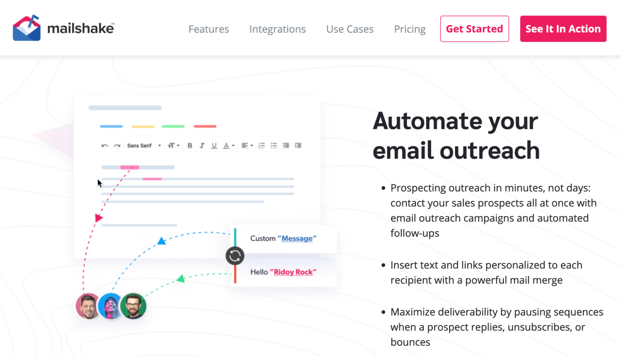 Mailshake homepage
