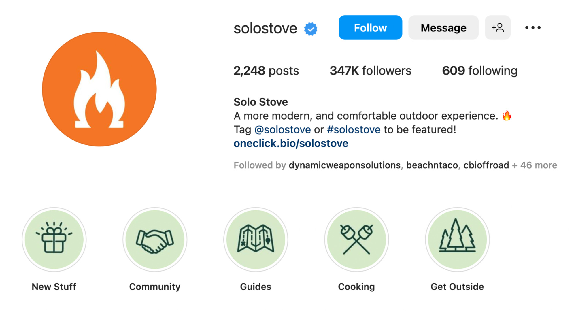 Solo Stove Instagram account