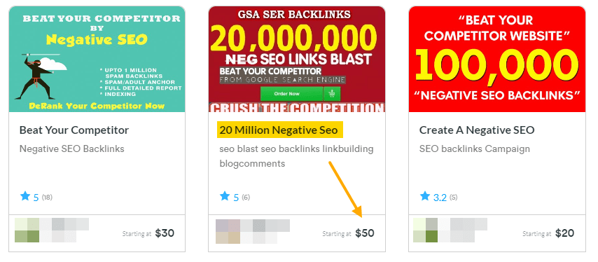 Negative SEO services