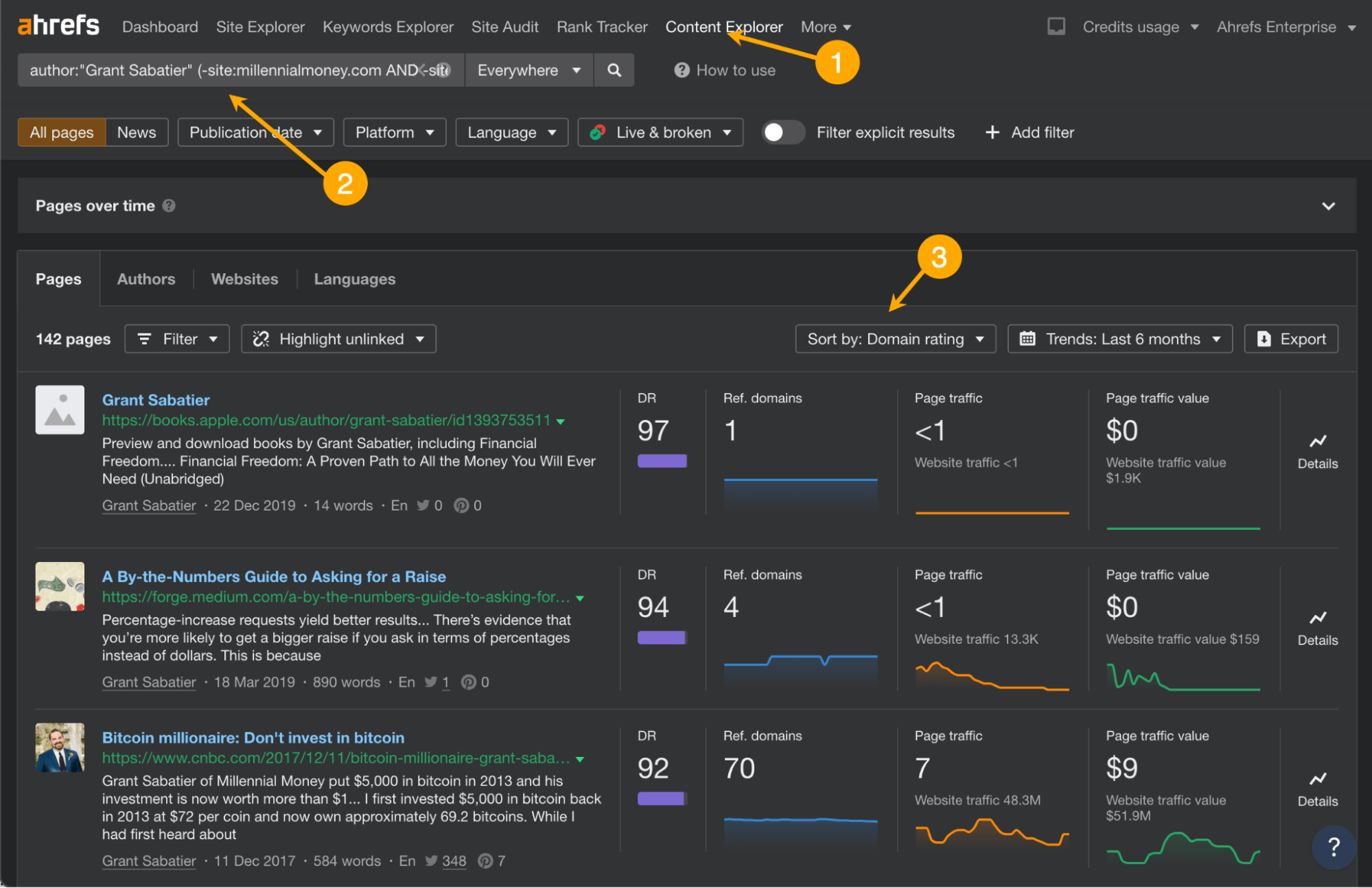 A method for finding guest posting opportunities using Ahrefs' Content Explorer