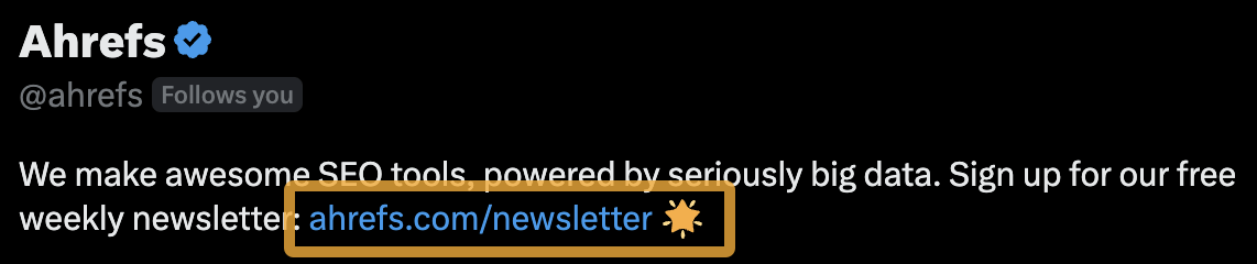 In unserer Bio verlinken wir auf unsere Newsletter-Anmeldeseite