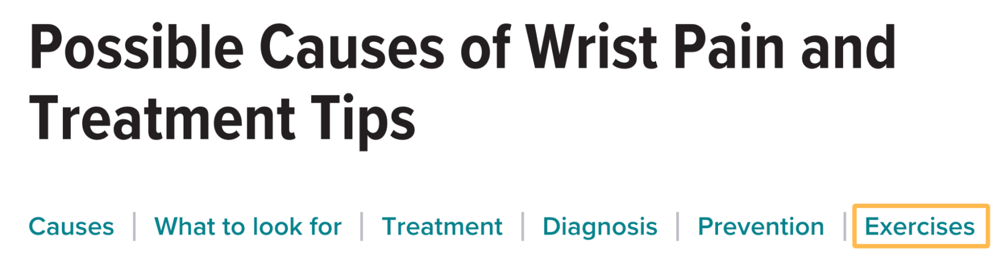 "Wrist pain" sections
