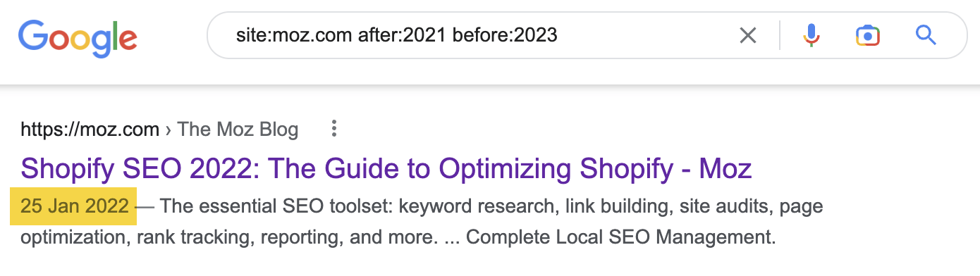 Misleading result from using these search operators
