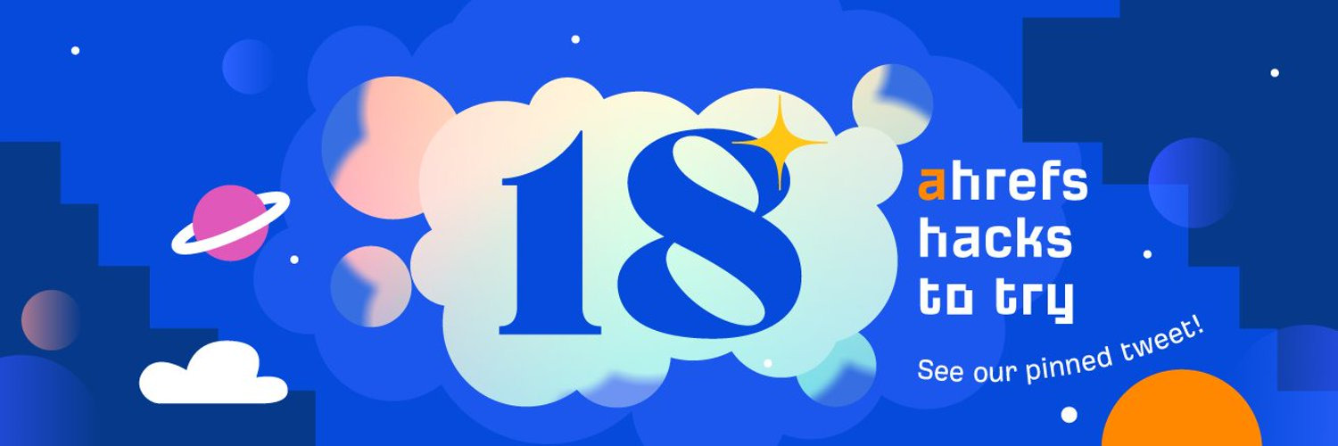 لافتة لدينا تروّج لـ 18 قرصنة من Ahrefs