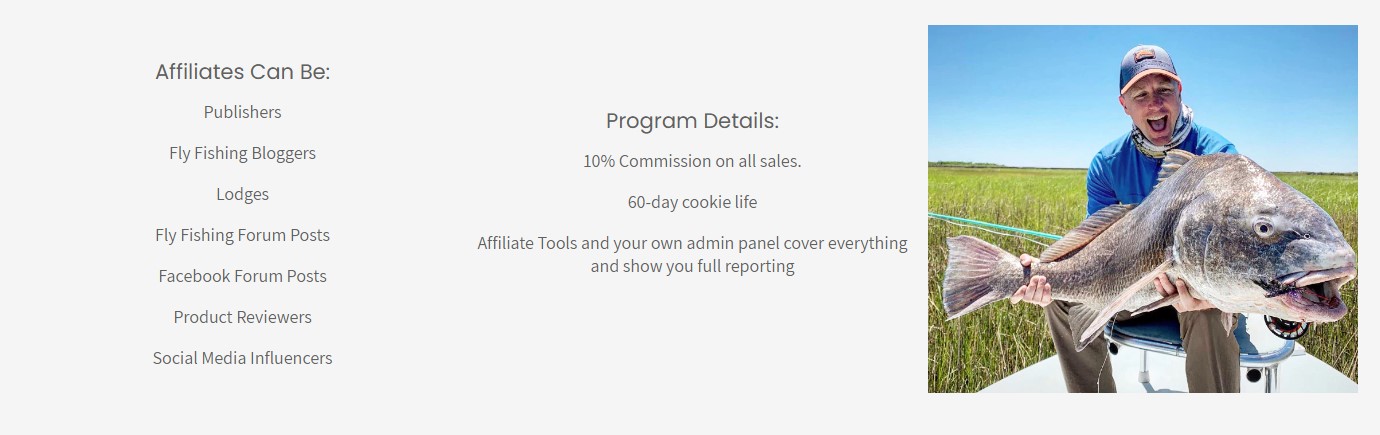 Fishing affiliate program