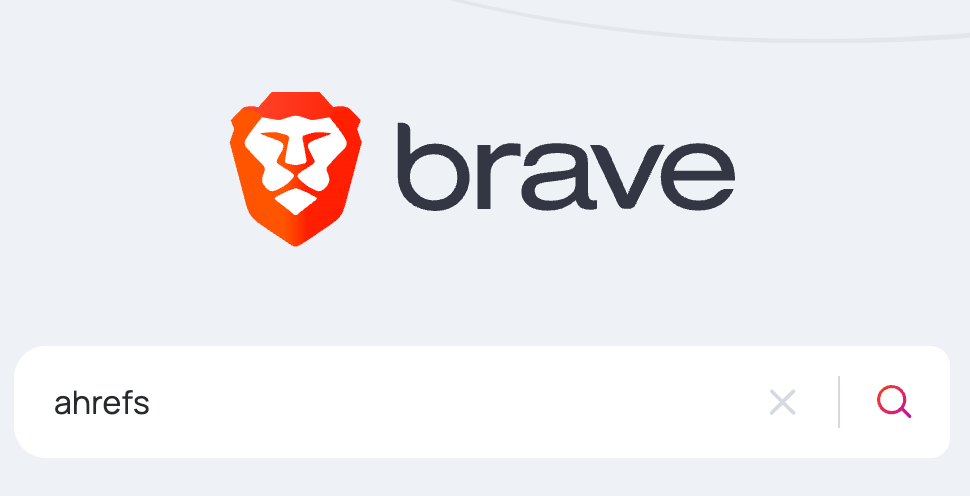 Searching "ahrefs" on Brave Search