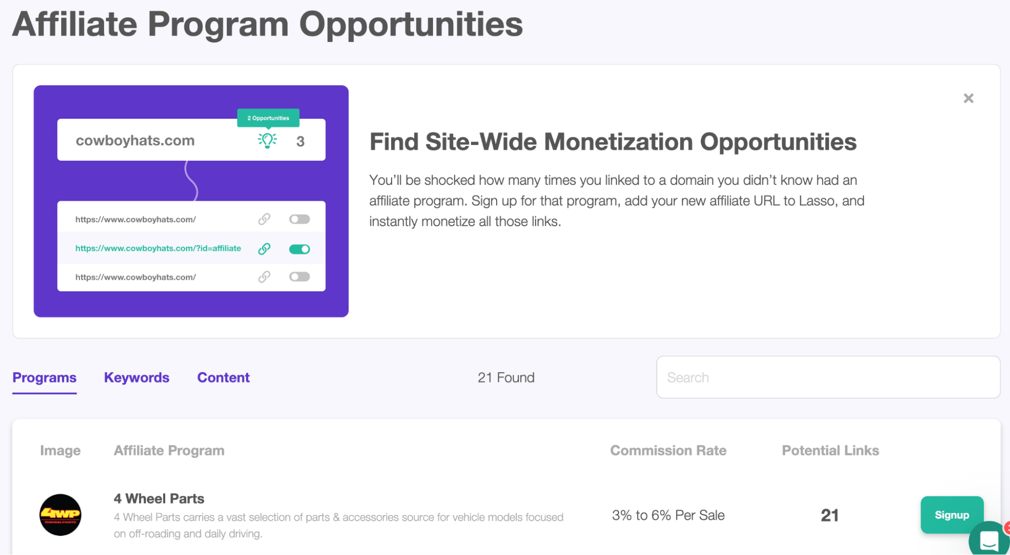 Lasso affiliate program opportunities