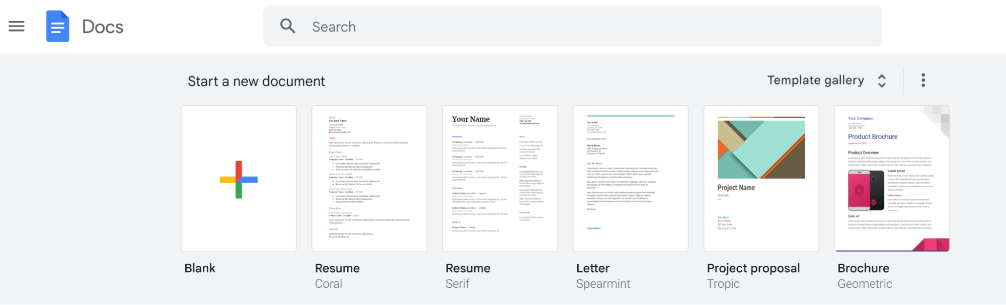 Google Docs ،mepage