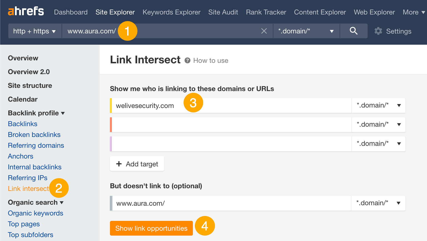 Reverse engineer your competitors with Ahrefs' Site Explorer
