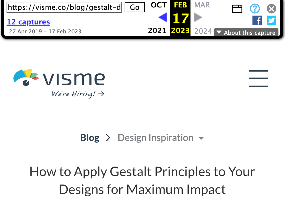 How Visme's blog post looked before it was broken

