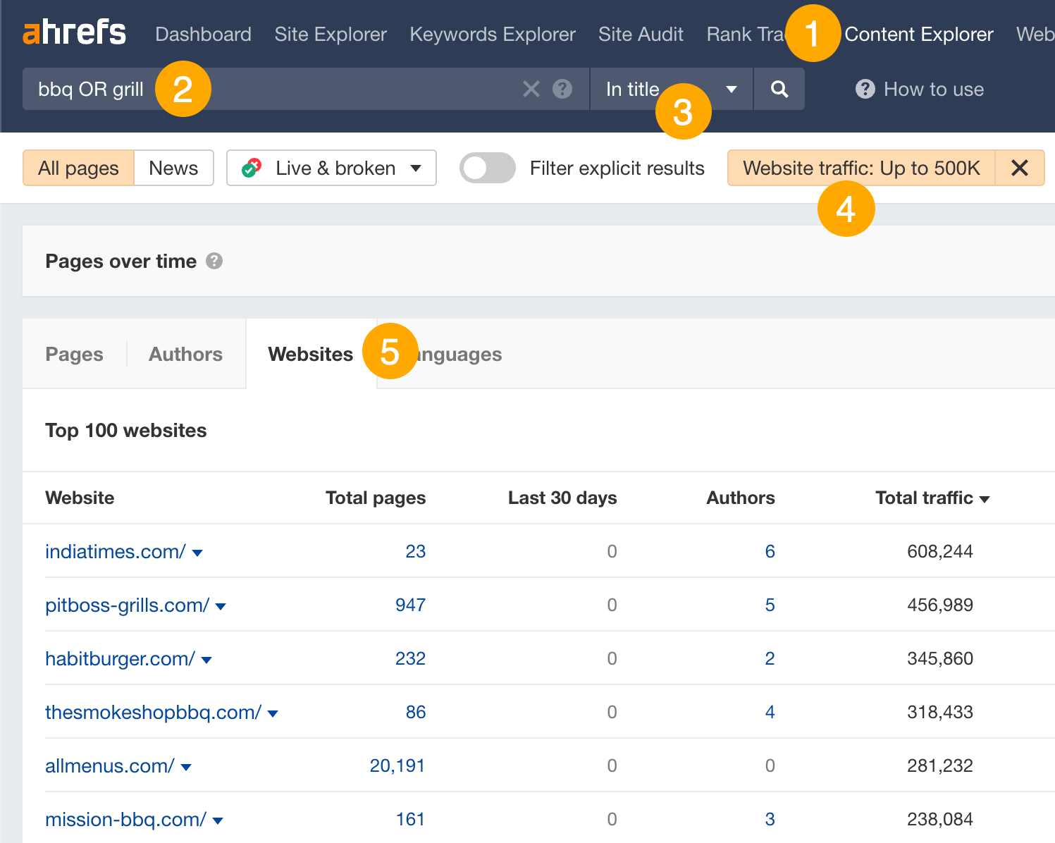 How to find popular blogs in Ahrefs' Content Explorer
