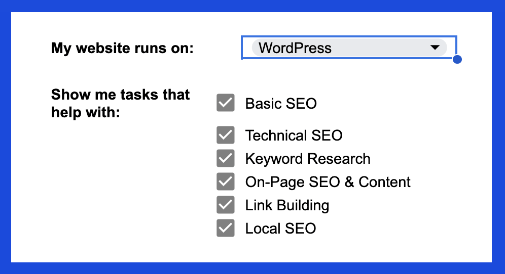 How to set up the SEO checklist template