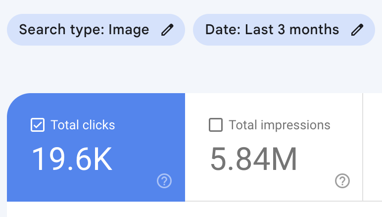 Google Images traffic in Search Console
