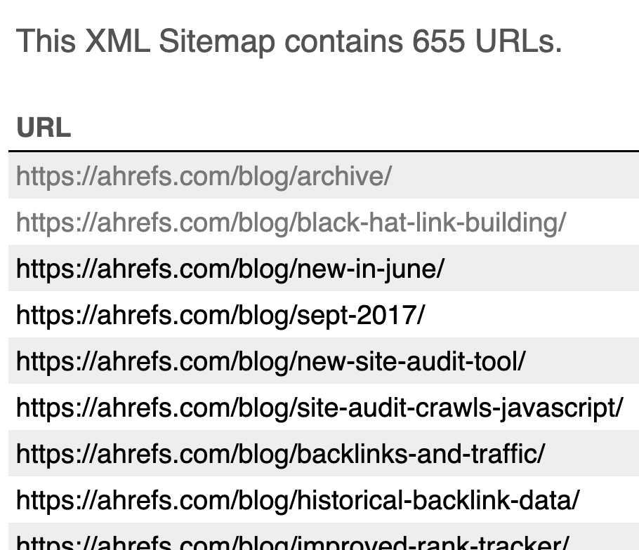 Sitemap 示例