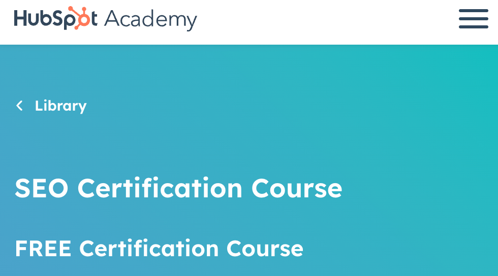 SEO Certification Course by HubS،
