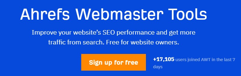 Ahrefs Webmaster Tools