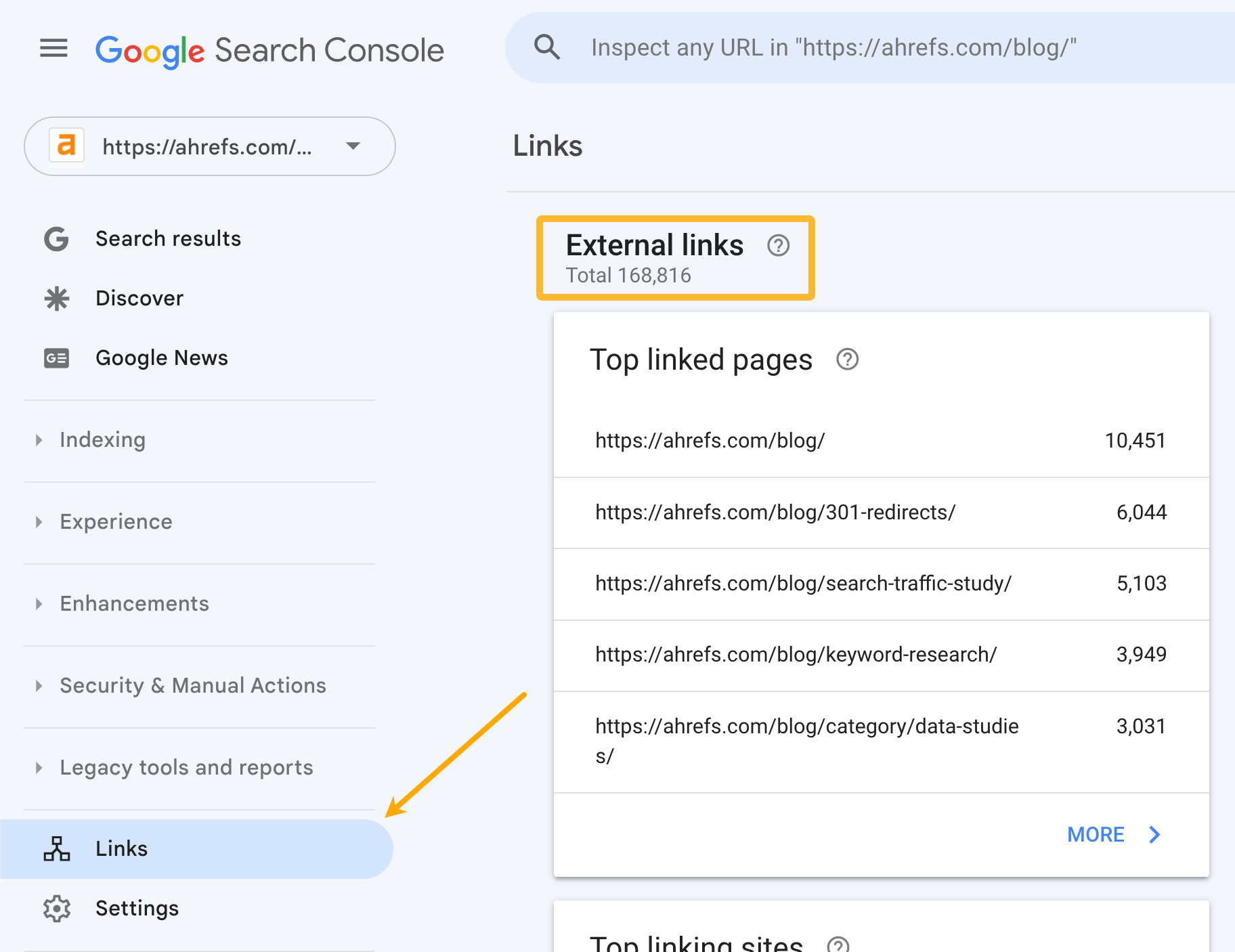 Cómo comprobar los vínculos de retroceso en Google Search Console