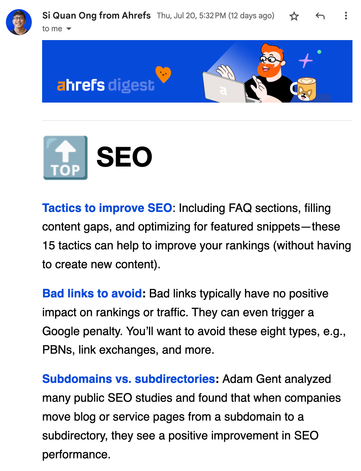 An issue of Ahrefs' Digest
