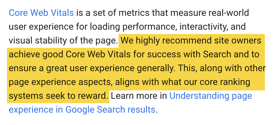 谷歌搜索中心博客推荐的 Core Web Vitals 说明
