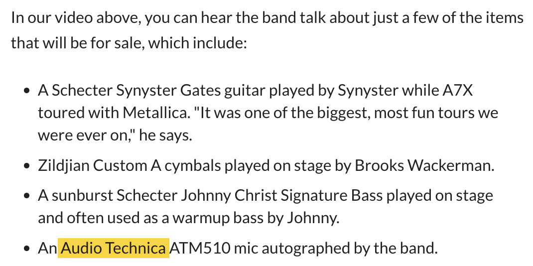 Unlinked mention for Audio-Technica
