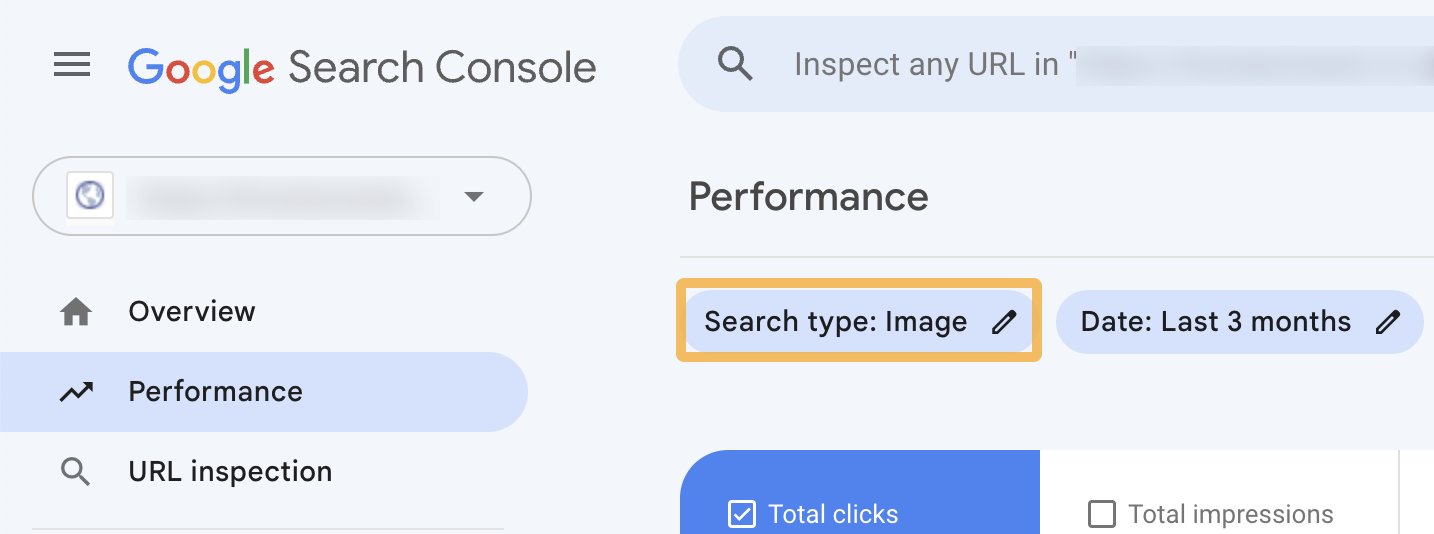Image performance tracking, via Google Search Console
