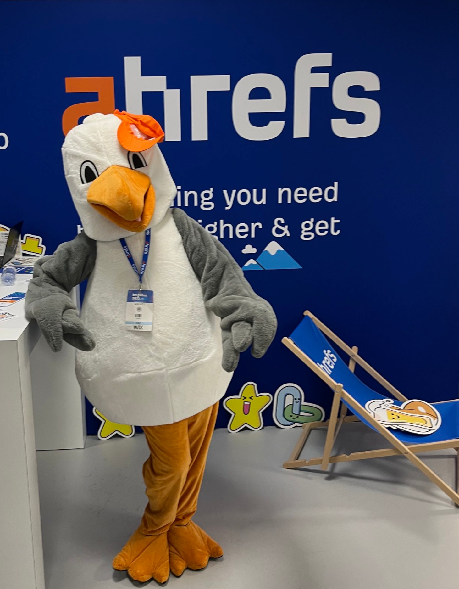 SEO Gull visiting our exhibitor stand
