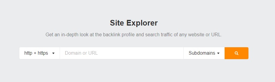 Ahrefs' Site Explorer