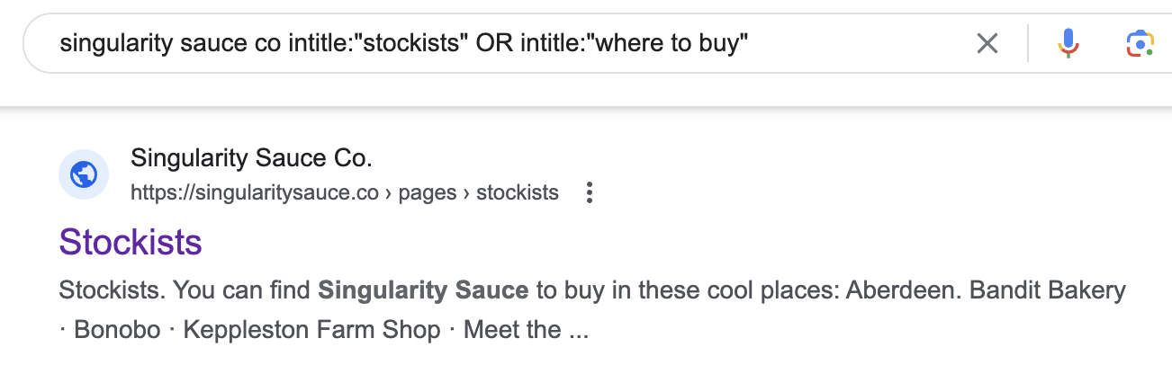 How to find stockist pages