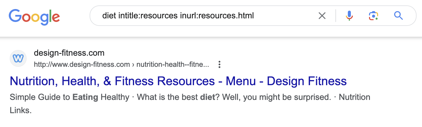 Finding resource pages in Google