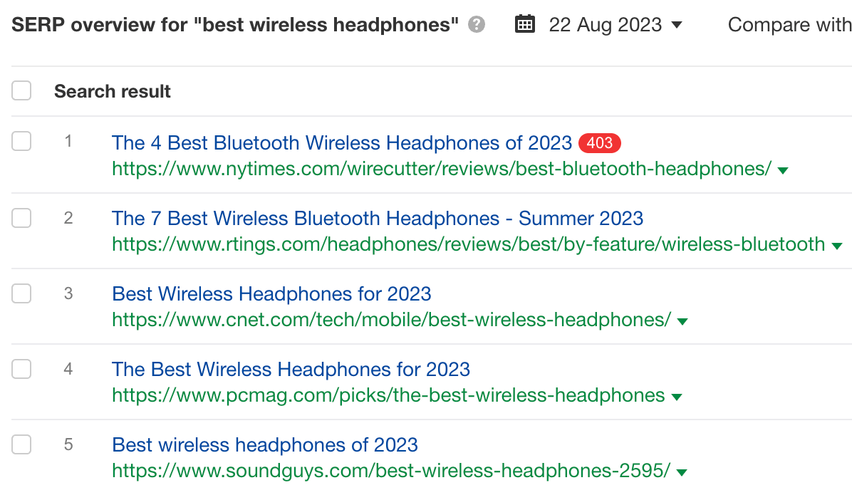 Search results for "best wireless headphones"
