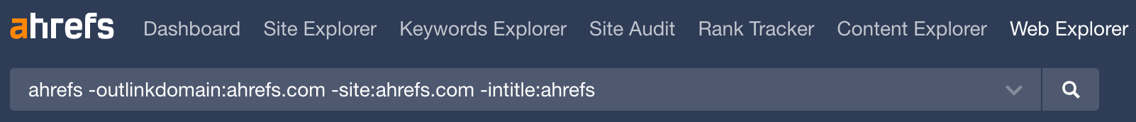 Trouver des mentions non liées sur Web Explorer