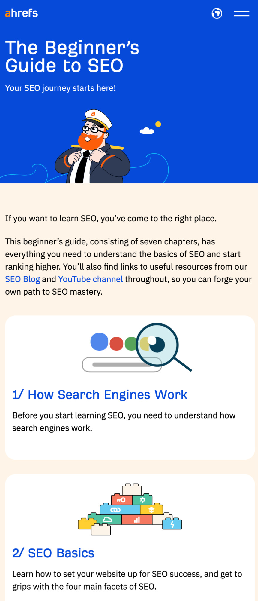 Our beginner's guide to SEO is a content hub
