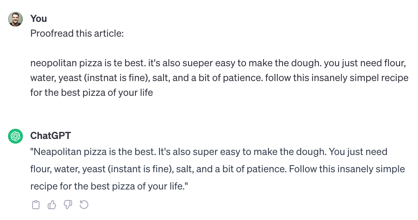 ChatGPT proofreading my content and making it better