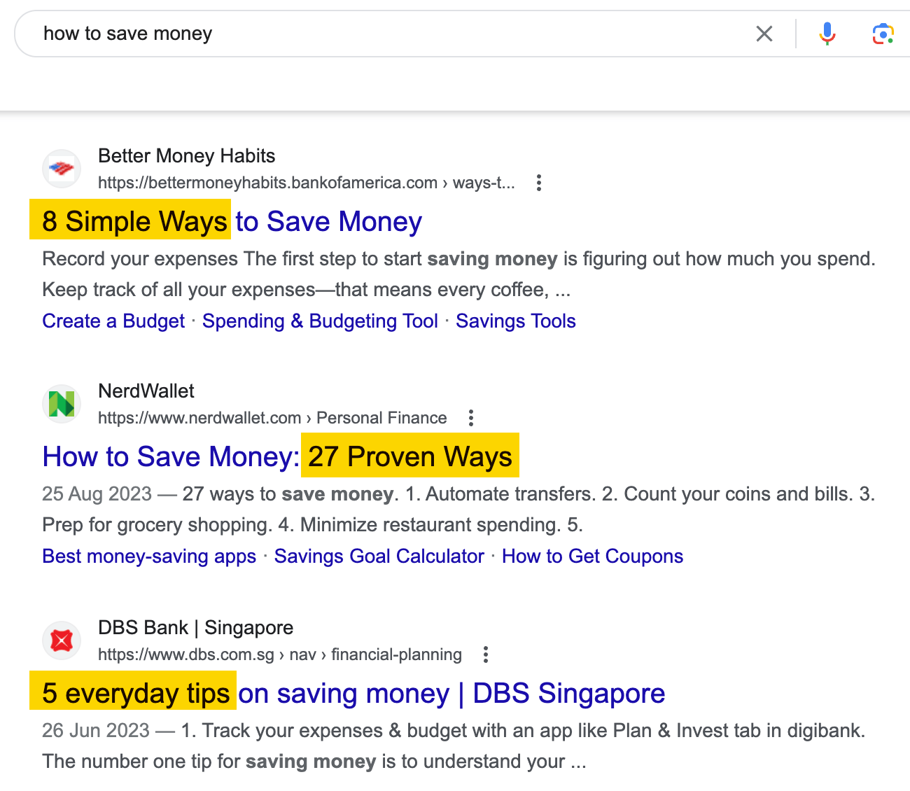 Search results for "how to save money"