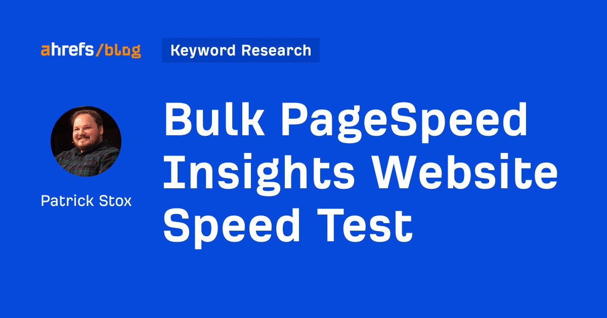 Bulk pagespeed insights website speed test
