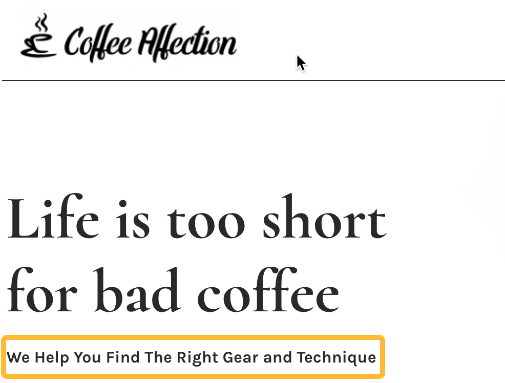 Example of a coffee blog that we may be able to pitch