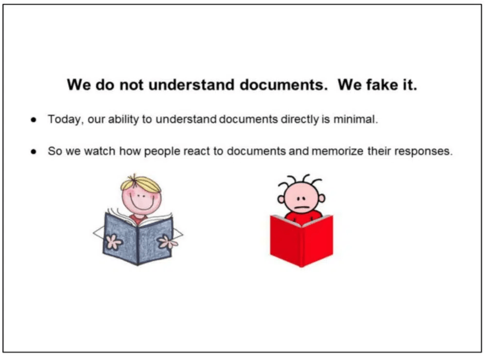 Google doesn't understand documents they fake it