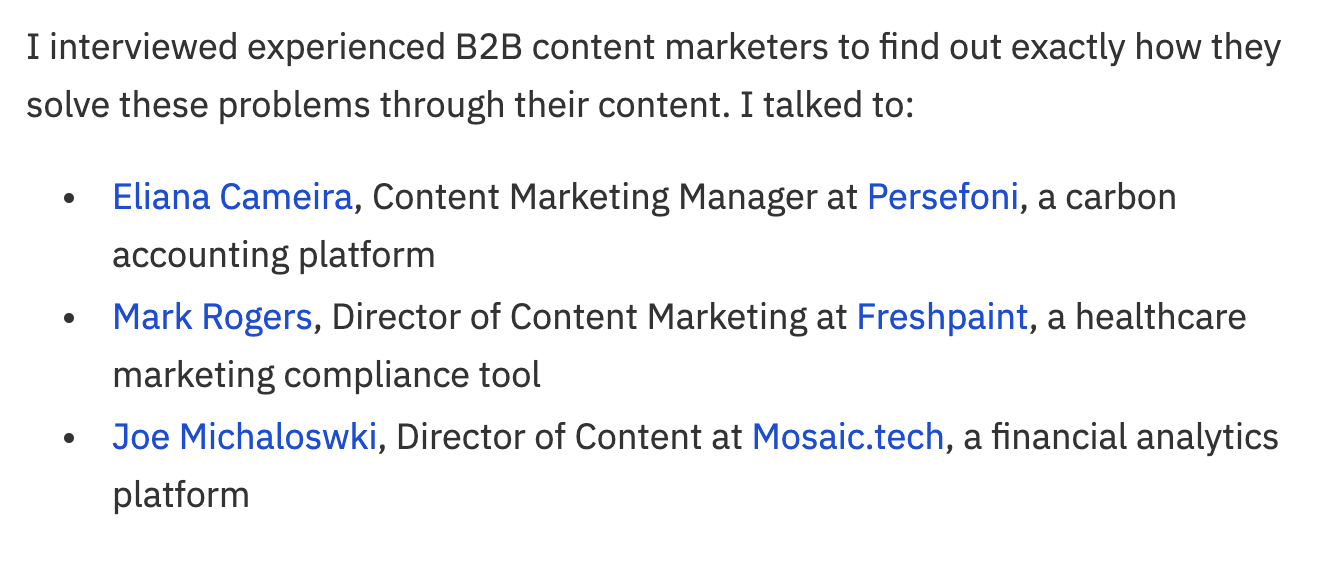 Исследование, которое Райан провел для своего поста о контент-маркетинге B2B