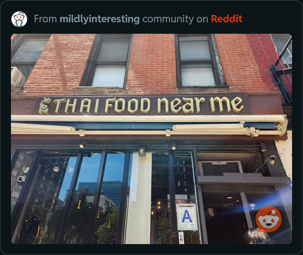 Thai food near me voice search via mildly interesting subreddit