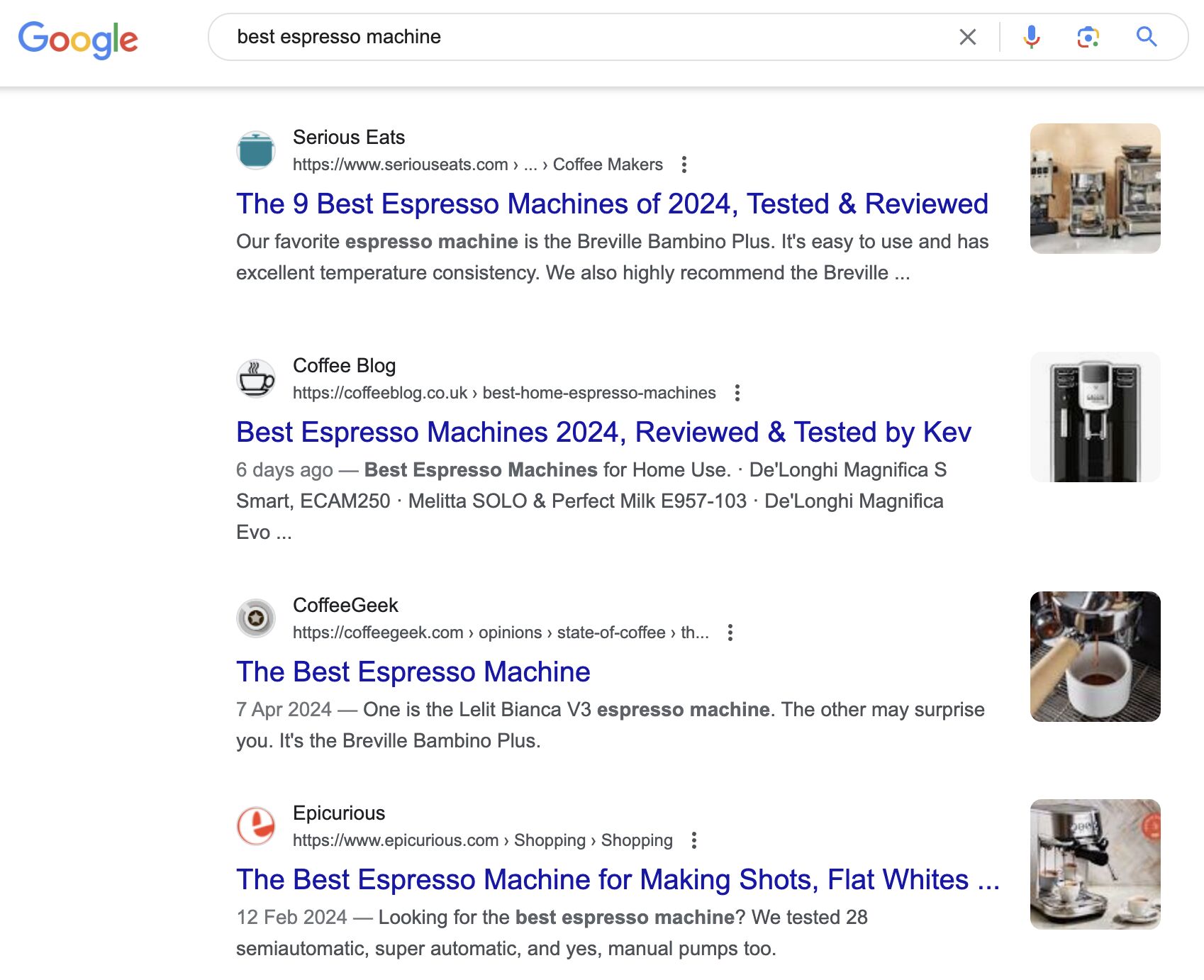 Top results for "best espresso machine"