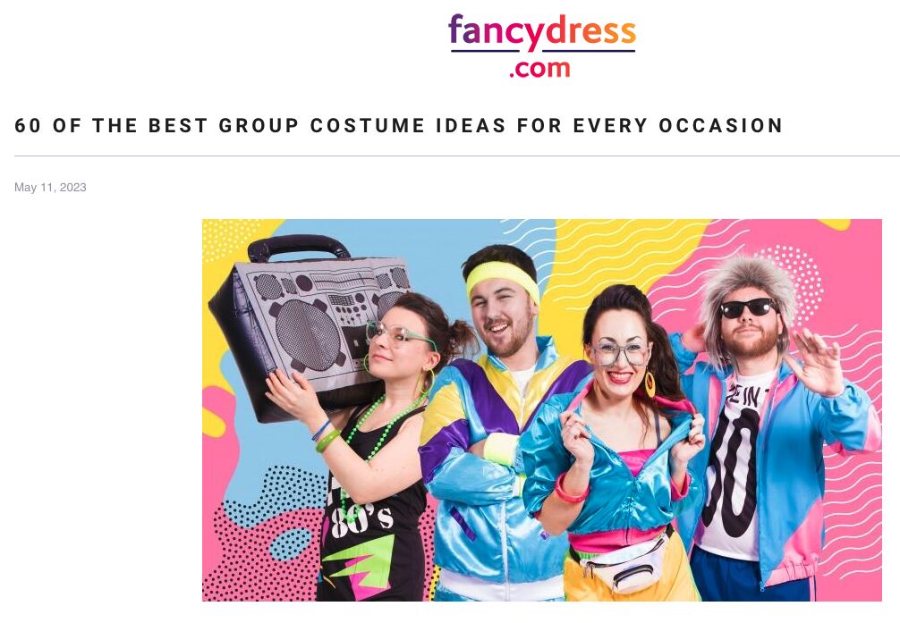 Fancy Dress' roundup article for the keyword "group costume ideas".
