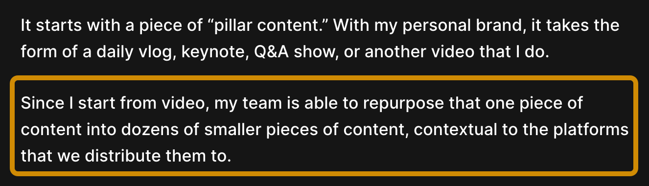 GaryVee has a dedicated team for content repurposing